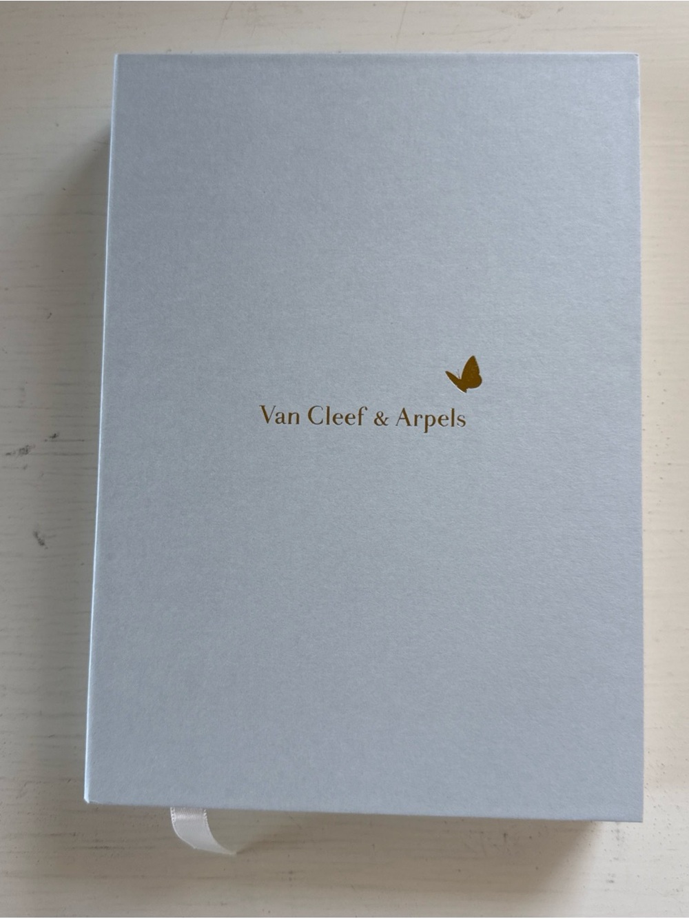 Genuine Authentic Van Cleef & Arpels Jewelry Gift Box with Ribbon 7.5”x5”